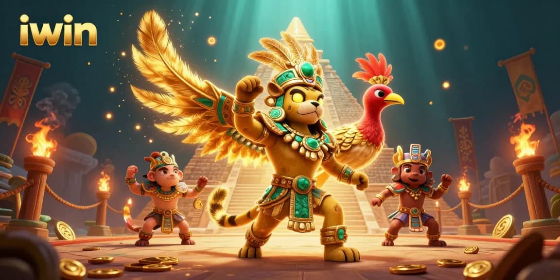 iwin portrays a vibrant Mayan-themed betting arena filled with gold coins and ceremonial details.