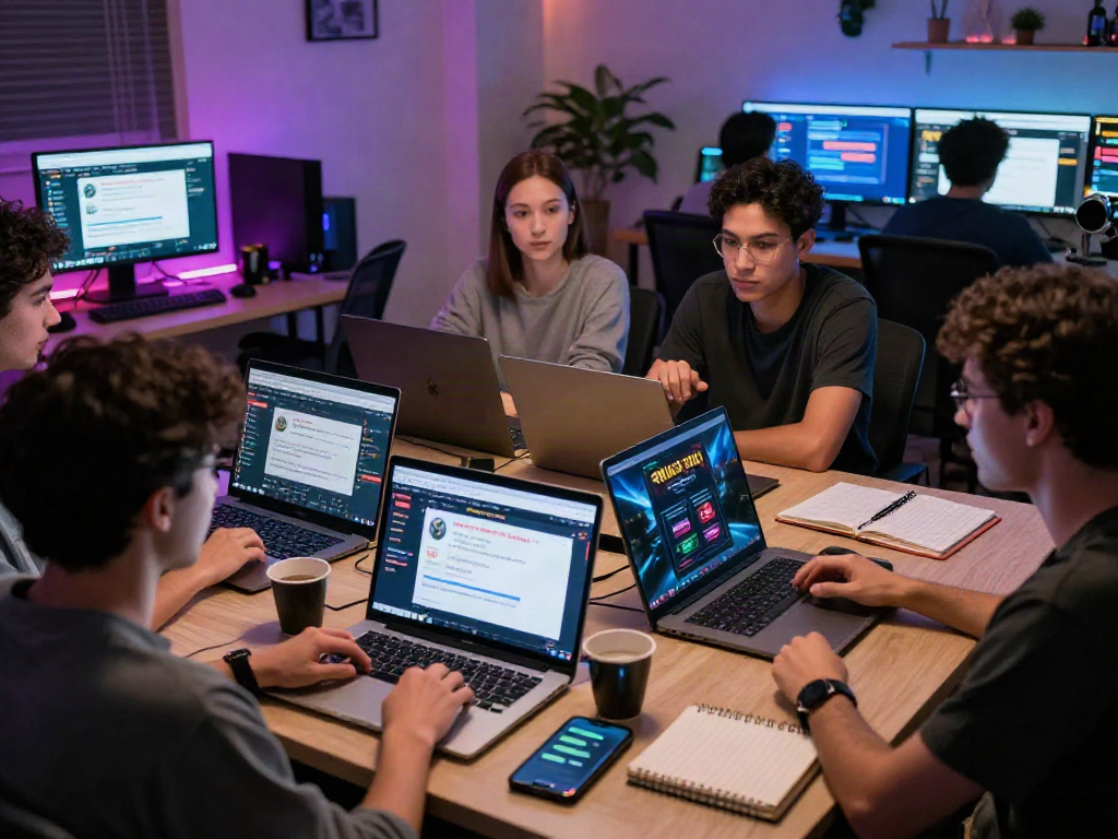 Engaged individuals discussing 먹튀검증 in an online gambling community setting