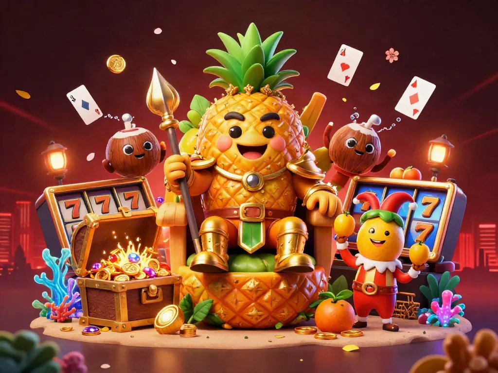Engage in online casinos like Stake, featuring vibrant 3D characters in a casino setting.