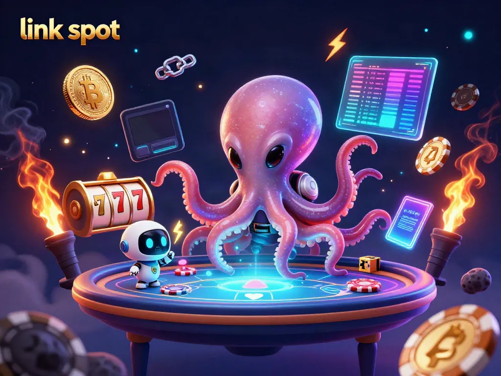 Permainan slot mengujicoba keberuntungan di platform link slot dengan karakter unik dan elemen kasino.