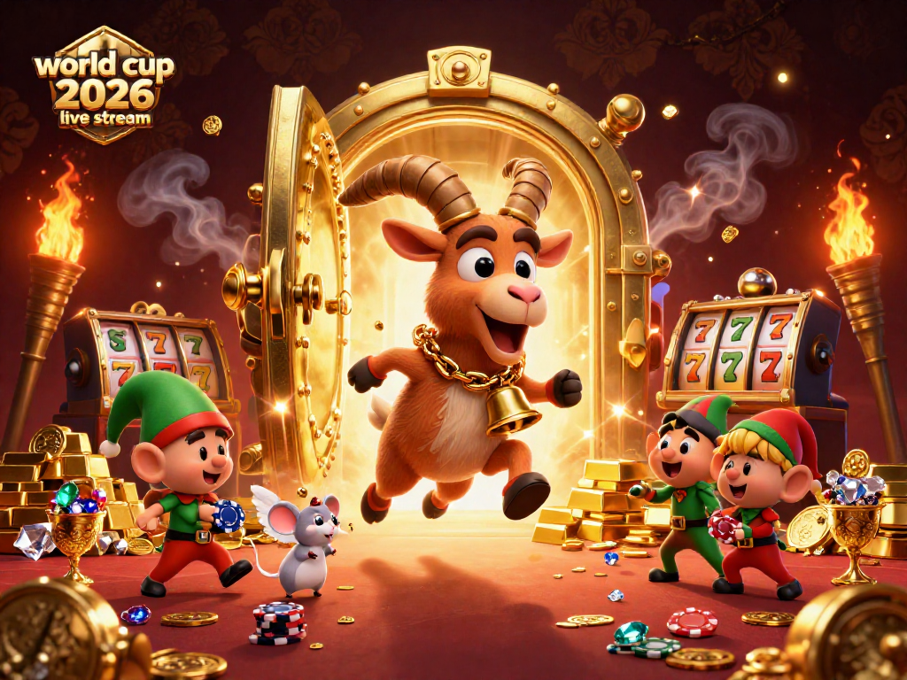 Engage in thrilling world cup 2026 live stream action with Krampus and mischievous gremlins in a festive casino.