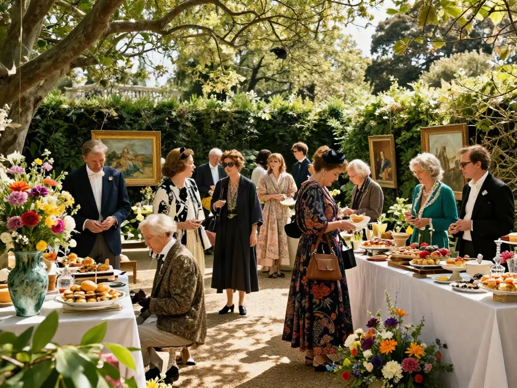 Bruce Bailey Toronto's art-filled garden party with elegant costumes and gourmet cuisine.