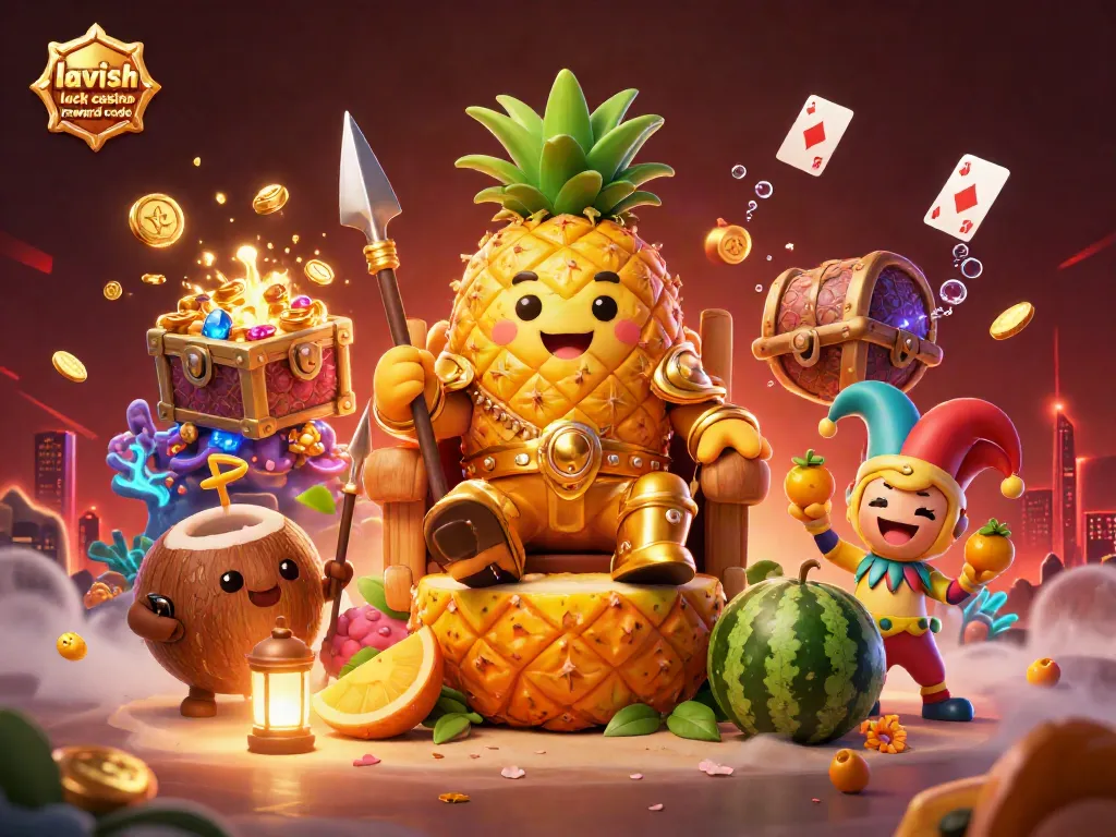 Engage with the lavish luck casino reward code in this explosive 3D casino scene packed with vibrant characters and elements.
