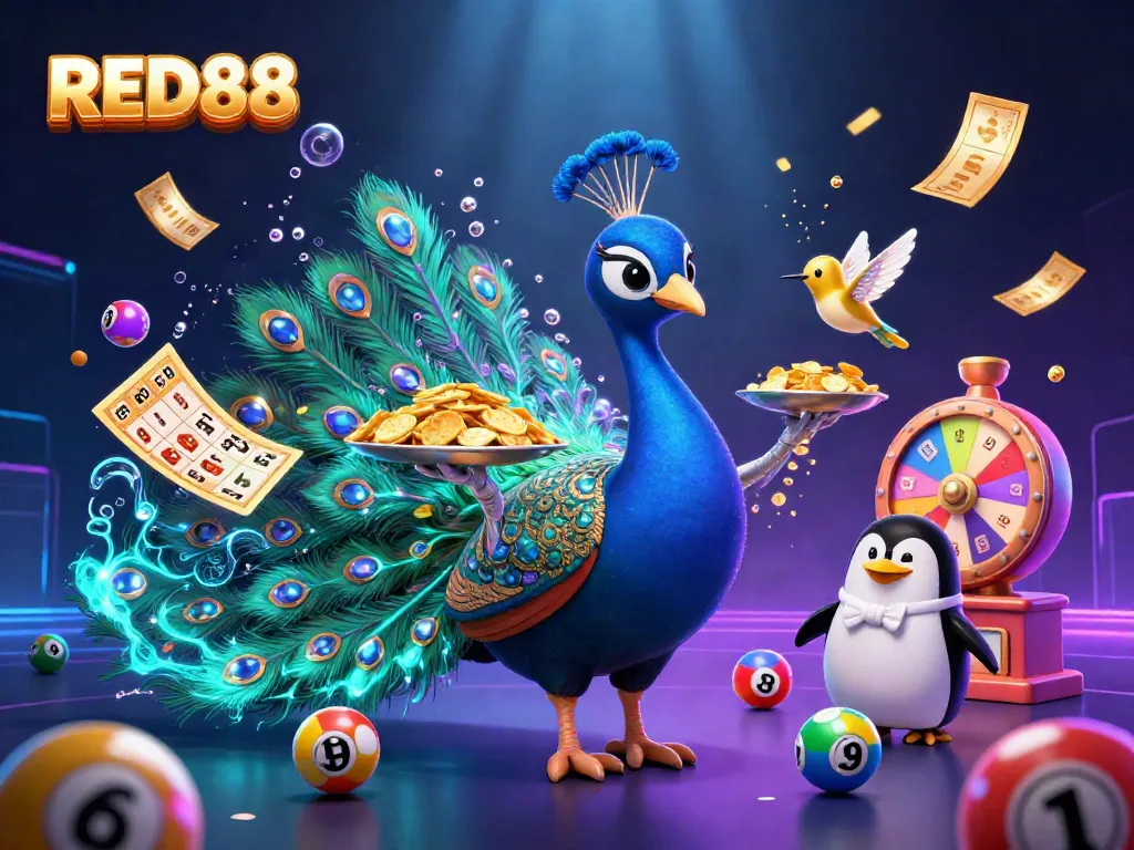 Experience winning at RED88 with dynamic lottery balls and exciting gaming elements.