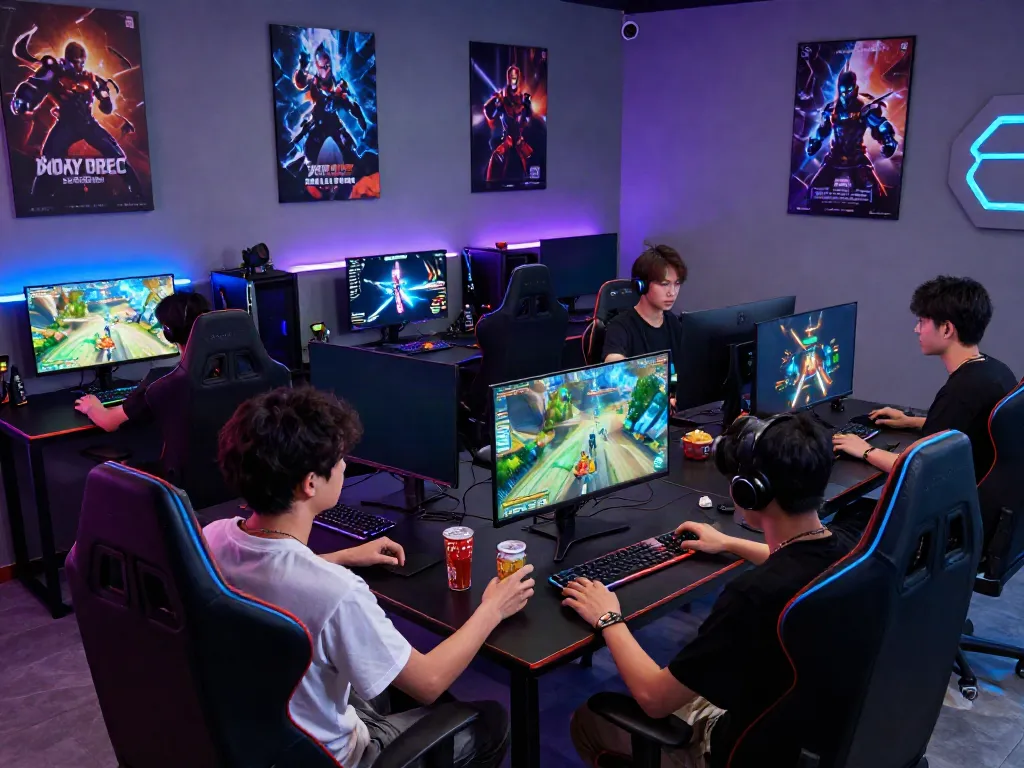 Engaging gaming scene with vibrant graphics and a social atmosphere, focusing on qqmacan gameplay.