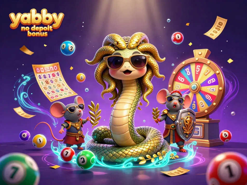 Claim your yabby no deposit bonus with fun 3D characters and vibrant casino elements!