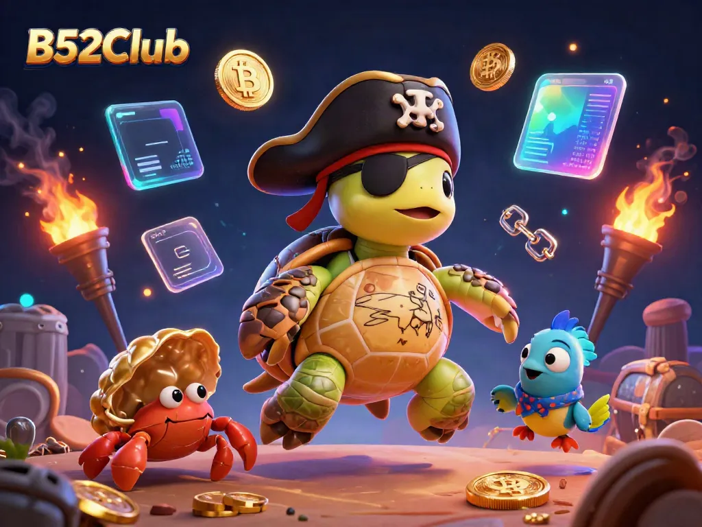 B52Club invites players to immerse in thrilling jackpots with exciting gaming moments featuring unique characters and crypto elements.