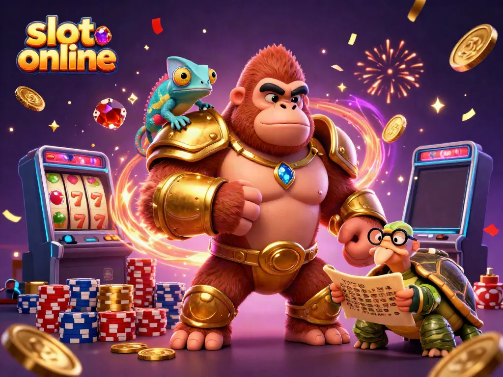 Experience the excitement of slot online with vibrant characters, coins, and dazzling graphics.