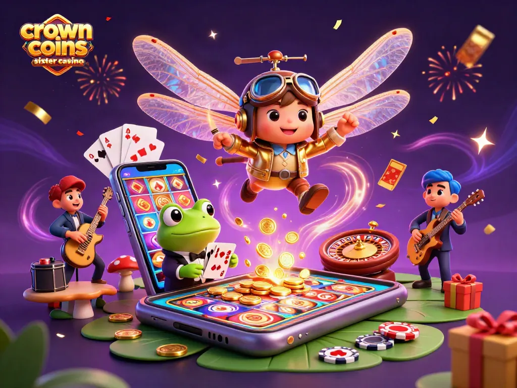 Play exciting games at crown coins sister casino with vibrant slots and party atmosphere.
