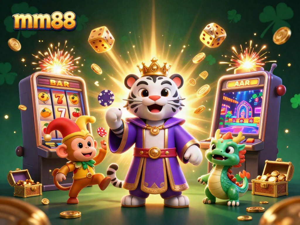 Experience mm88 excitement with a vibrant scene of royalty and gaming in a casino environment