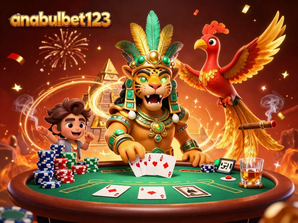 Menggandakan keberuntungan bermain kasino di anabulbet123 dengan ilustrasi 3D kaya detail dan elemen perjudian yang menarik.