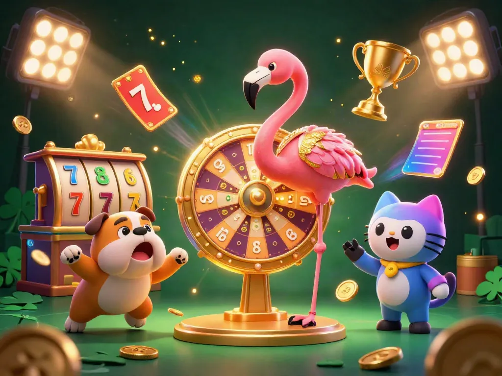 Experience winning with SUNWIN at an exciting casino scene featuring dynamic game show elements.