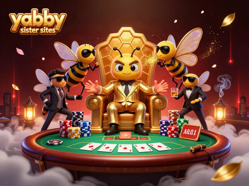 Engage with the vibrant scene showcasing yabby sister sites through a bustling casino atmosphere.